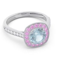 Halo Pave Milgrain Drumara Ring