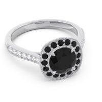 Halo Pave Milgrain Drumara Ring