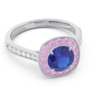 Halo Pave Milgrain Drumara Ring