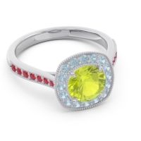 Halo Pave Milgrain Drumara Ring