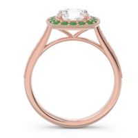 Halo Pave Milgrain Drumara Ring