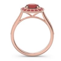 Halo Pave Milgrain Drumara Ring