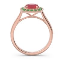 Halo Pave Milgrain Drumara Ring