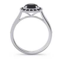 Halo Pave Milgrain Drumara Ring