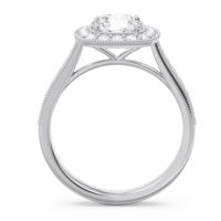 Halo Pave Milgrain Drumara Ring