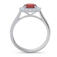 Halo Pave Milgrain Drumara Ring