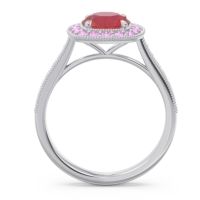 Halo Pave Milgrain Drumara Ring