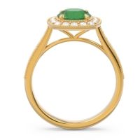 Halo Pave Milgrain Drumara Ring