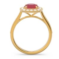 Halo Pave Milgrain Drumara Ring