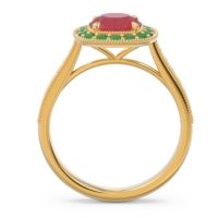 Halo Pave Milgrain Drumara Ring