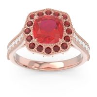 Halo Pave Milgrain Bhraamara Ring