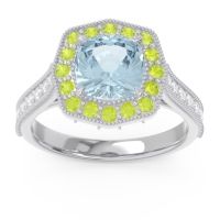 Halo Pave Milgrain Bhraamara Ring