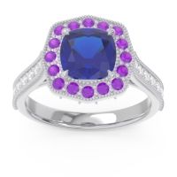 Halo Pave Milgrain Bhraamara Ring