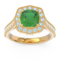 Halo Pave Milgrain Bhraamara Ring