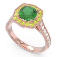 Halo Pave Milgrain Bhraamara Ring