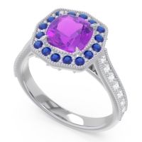 Halo Pave Milgrain Bhraamara Ring