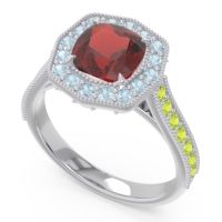 Halo Pave Milgrain Bhraamara Ring