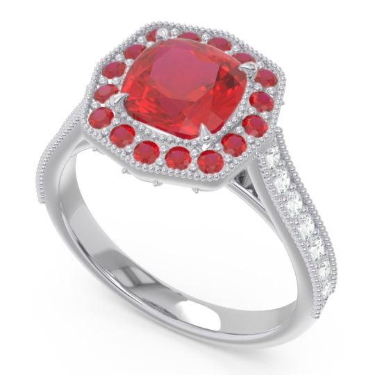 Halo Pave Milgrain Bhraamara Ring