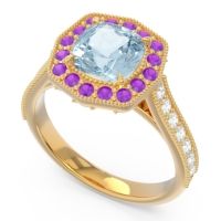 Halo Pave Milgrain Bhraamara Ring