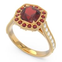 Halo Pave Milgrain Bhraamara Ring