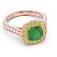Halo Pave Milgrain Bhraamara Ring