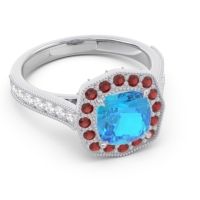 Halo Pave Milgrain Bhraamara Ring