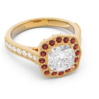 Halo Pave Milgrain Bhraamara Ring