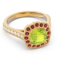 Halo Pave Milgrain Bhraamara Ring
