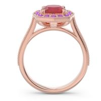 Halo Pave Milgrain Bhraamara Ring