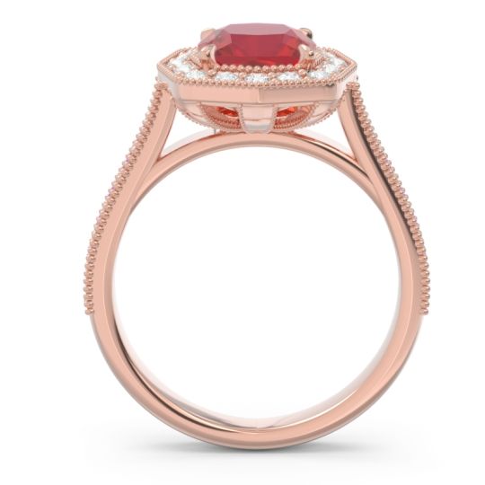 Halo Pave Milgrain Bhraamara Ring