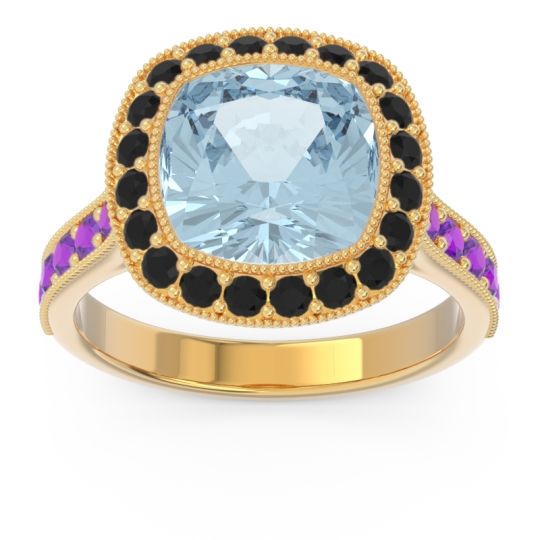 Halo Milgrain Cushion Tugga Ring