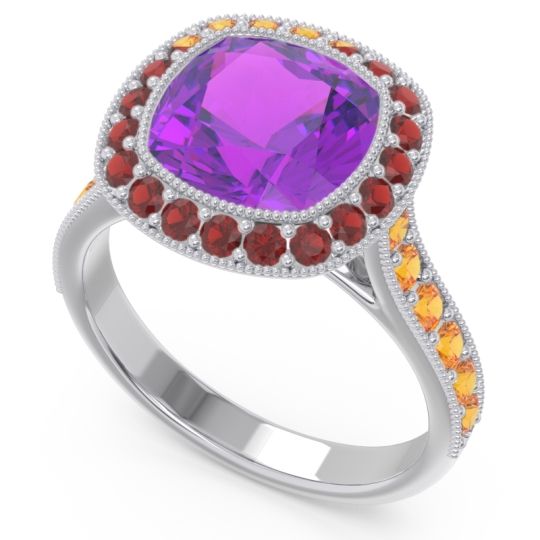 Halo Milgrain Cushion Tugga Ring