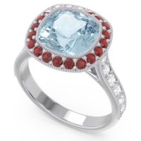 Halo Milgrain Cushion Tugga Ring