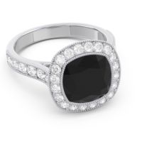 Halo Milgrain Cushion Tugga Ring