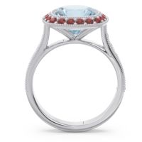 Halo Milgrain Cushion Tugga Ring