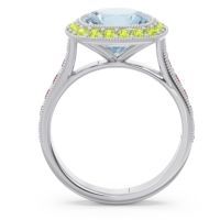 Halo Milgrain Cushion Tugga Ring