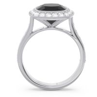 Halo Milgrain Cushion Tugga Ring