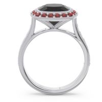 Halo Milgrain Cushion Tugga Ring