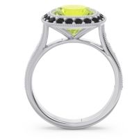 Halo Milgrain Cushion Tugga Ring