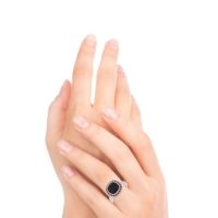 Halo Milgrain Cushion Tugga Ring