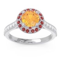 Halo Milgrain Pave Savitri Ring