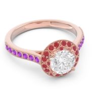 Halo Milgrain Pave Savitri Ring