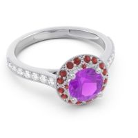 Halo Milgrain Pave Savitri Ring