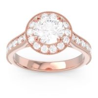 Halo Pave Milgrain Himsira Ring