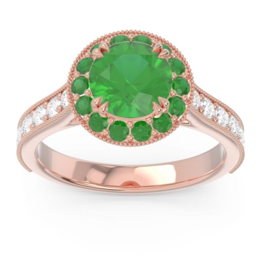 Halo Pave Milgrain Himsira Ring