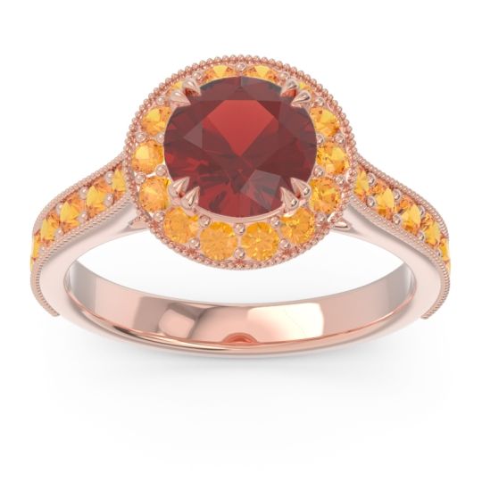 Halo Pave Milgrain Himsira Ring