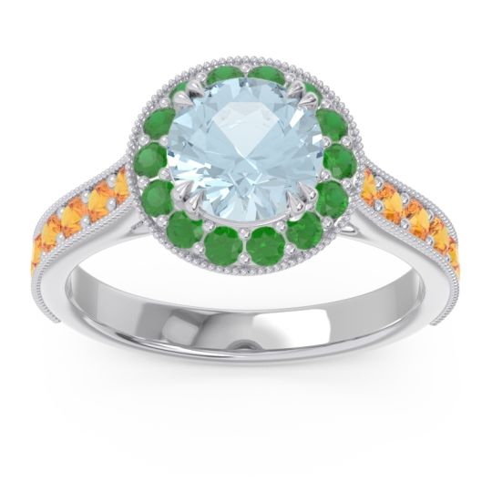 Halo Pave Milgrain Himsira Ring