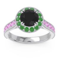 Halo Pave Milgrain Himsira Ring