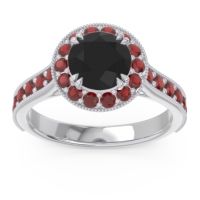 Halo Pave Milgrain Himsira Ring