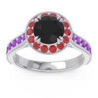 Halo Pave Milgrain Himsira Ring